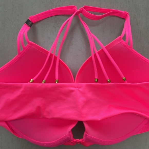 NWT Victoria’s Secret Very Sexy push-up bright pink triple strap cross back - Picture 4 of 7